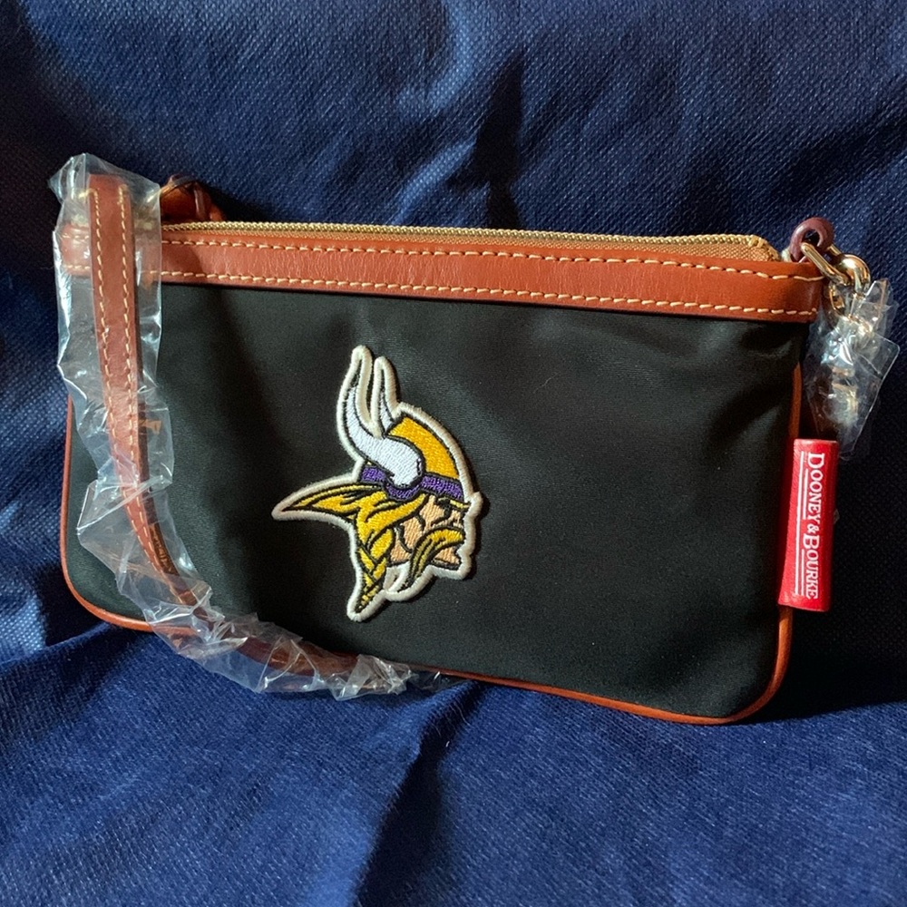 Dooney and Bourke NFL Vikings Large Slim Wristlet